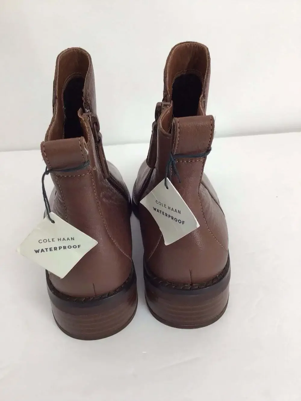 Cole Haan NWT Womens Chelsea River Boot Sequoia Leather Waterproof Brown Sz 5.5